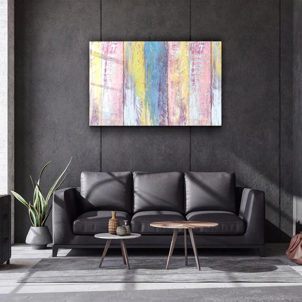 ・"Painted Wood"・Glass Wall Art - Image 2