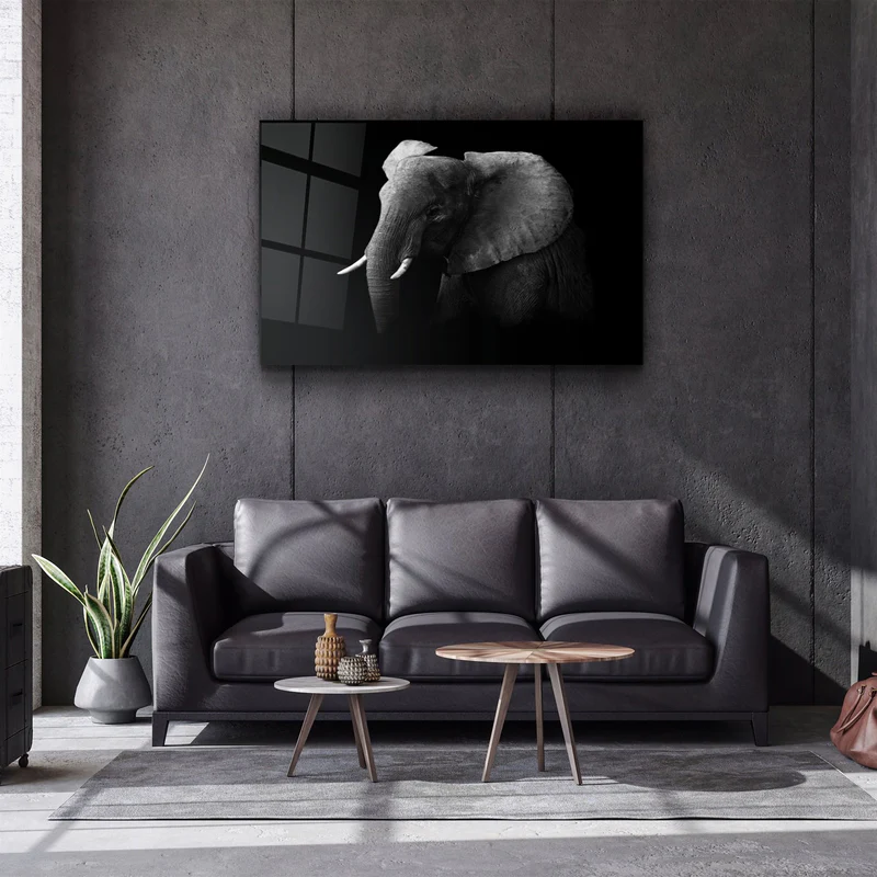 ・"Elephant"・Glass Wall Art - Image 3