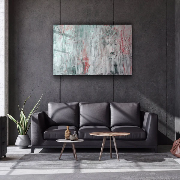 ・"Oil Painting Effect Abstract Pattern"・Glass Wall Art - Image 2