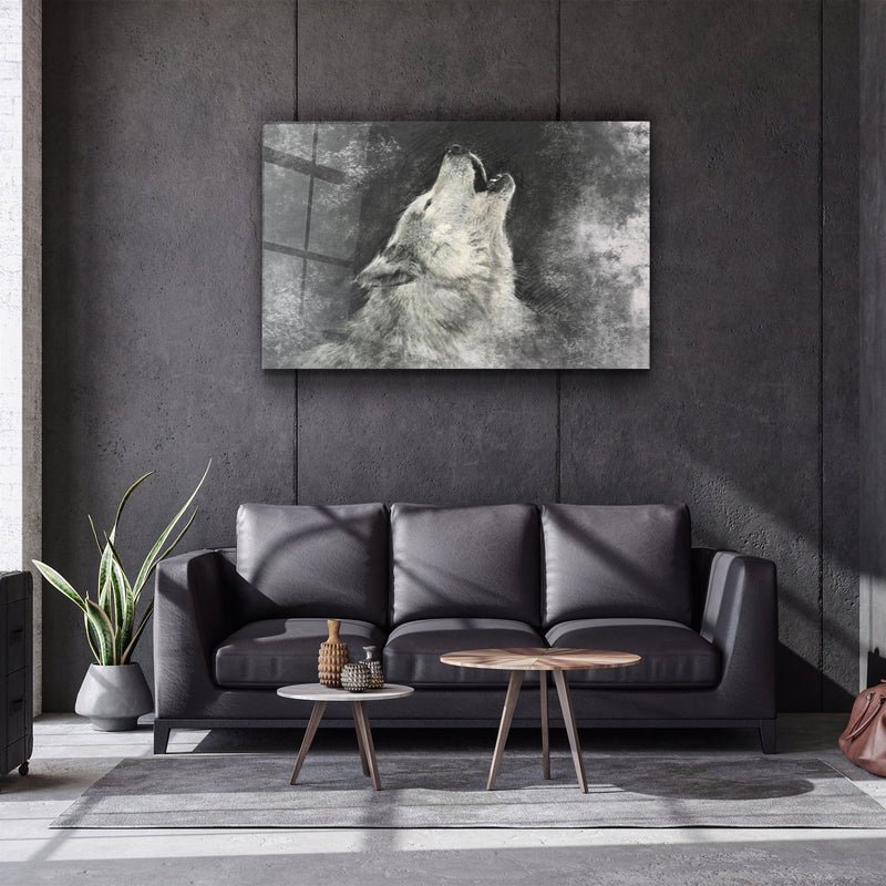 ・"Wolf 5"・Glass Wall Art - Image 2