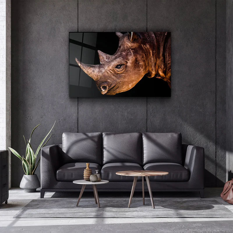・"Rhino V3"・Glass Wall Art - Image 2