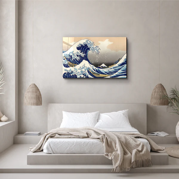 ・"The Great Wave off Kanagawa (1829) by Hokusai"・Glass Wall Art - Image 2