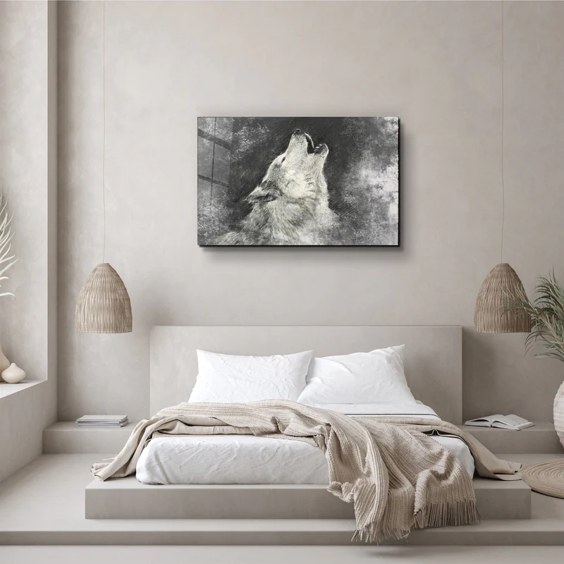 ・"Wolf 5"・Glass Wall Art - Image 3