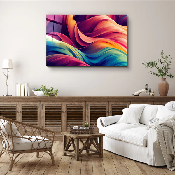 ・"Silky Waves"・ Glass Wall Art - Image 2